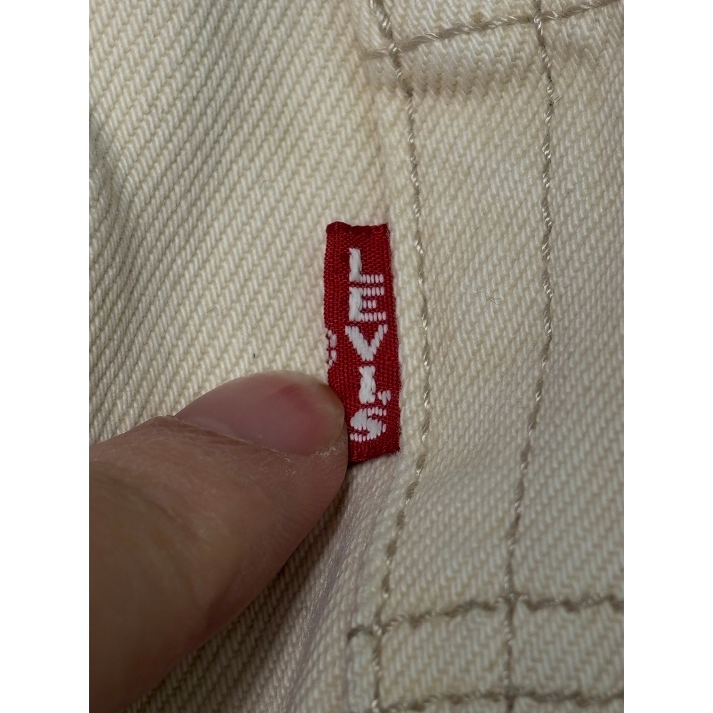 Levi Strauss Premium 80s Mom Jean Light Cream Beige Size 25x27 - Picture 12 of 16